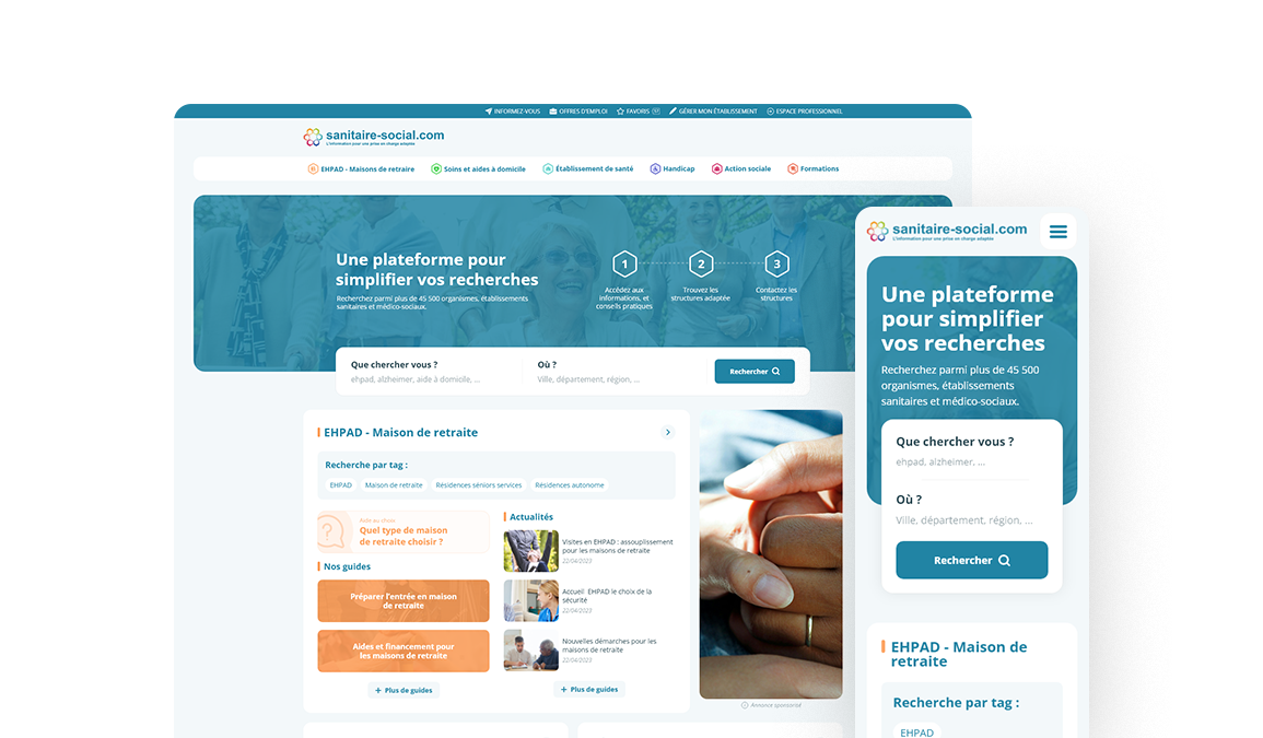 Page d'accueil - nouvelle version